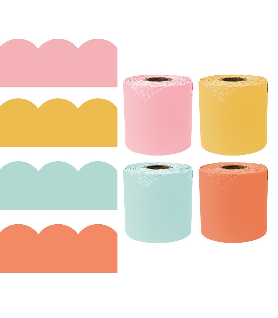 Carson Dellosa Retro Bulletin Board Borders - 260ft Groovy Pink, Yellow, Green, Orange Boho Classroom Décor, Teacher Supply, School, Office Cork or Whiteboard, Wall, Locker, Party Decoration 4 Pack